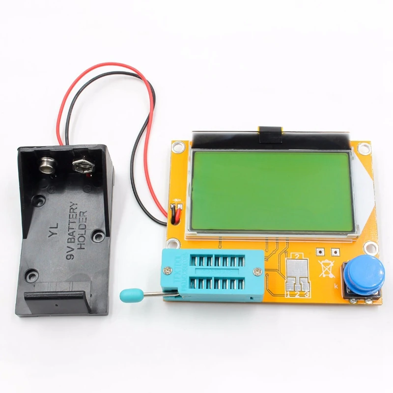 ESR Digital Transistor Tester com caixa, medidor ESR, V2.68, LCR-T4 Capacitância, MOS, PNP, NPN, LCR, 12864, tela LCD