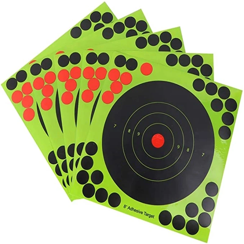 

10Pcs Lot Color Splash Flower Target 8-Inch Adhesive Reactivity Target Stickers Lightweight Shoot Target Durable Reactivity Aim