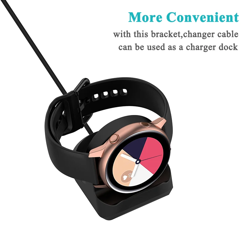 USB Fast Watch Charger For Samsung Galaxy Watch 4 3 Active 2 1 SM-R860 Charging Cable Holder Charge Fast Charging Dock Bracket