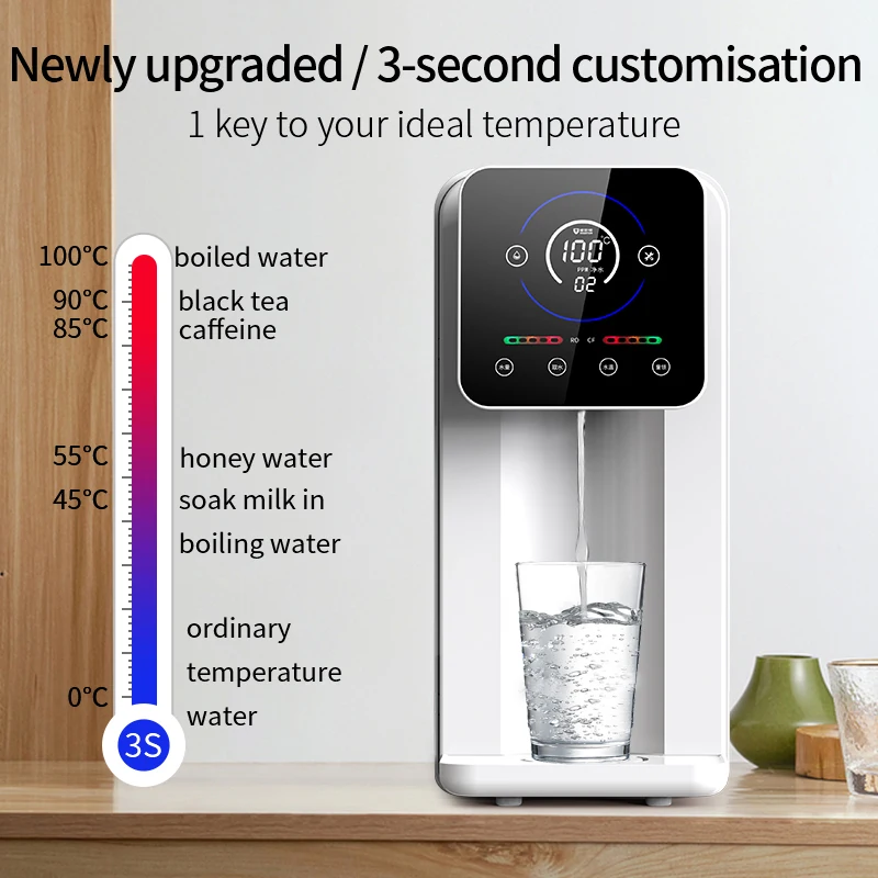 Hydrogen-Rich Desktop Water Dispenser Multi-Functional Household Electrolytic Water Purifier Instant Hot Drinking Machine