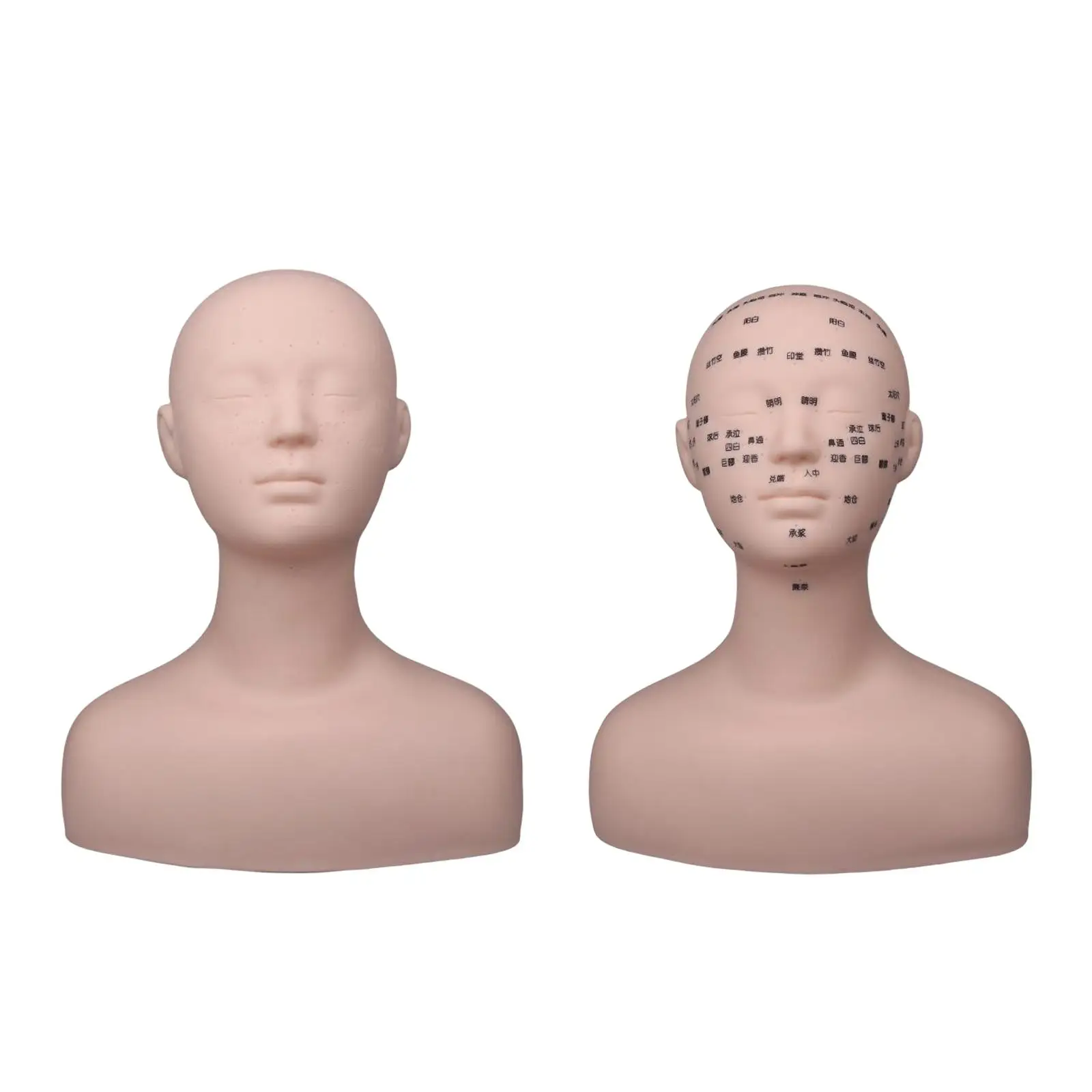 Silicone Practice Training Mannequin Multipurpose Head Model with Shoulder