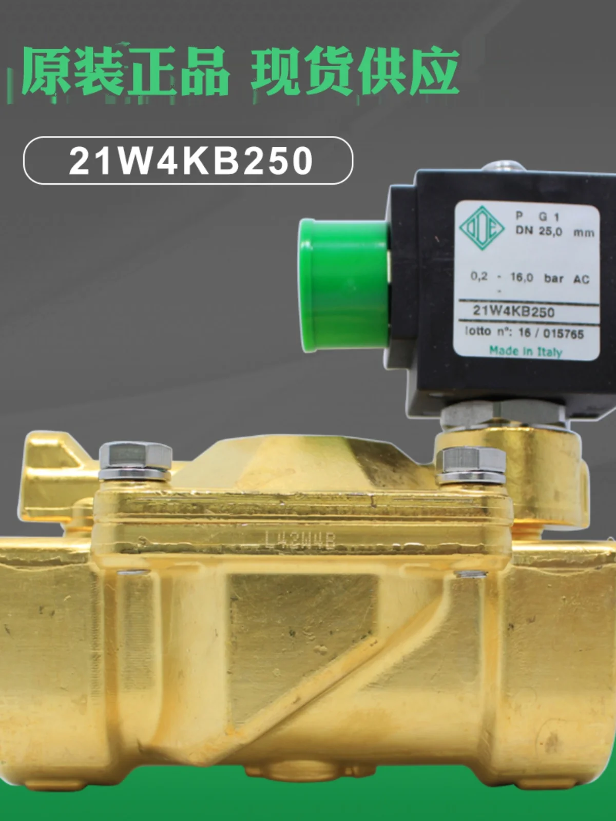 Brass threaded two-way solenoid valve normally closed 21W4KB250 spot 1 inch 24V 110V