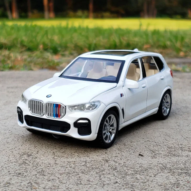 1:32 BMW X5 vehículo todoterreno alta simulación Diecast Metal aleación modelo coche sonido luz tirar hacia atrás colección niños juguetes regalos F163