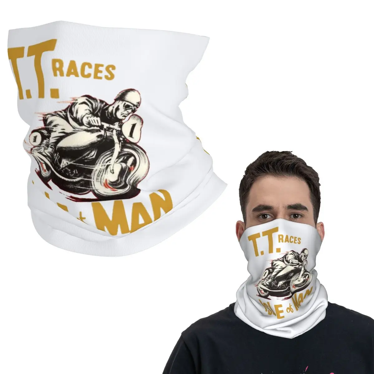 

Мотоциклетные гонки Остров Человека TT Бандана Шея Гетры с принтом Маска Шарф Теплый головной убор для мужчин Женщин Взрослых Дышащий