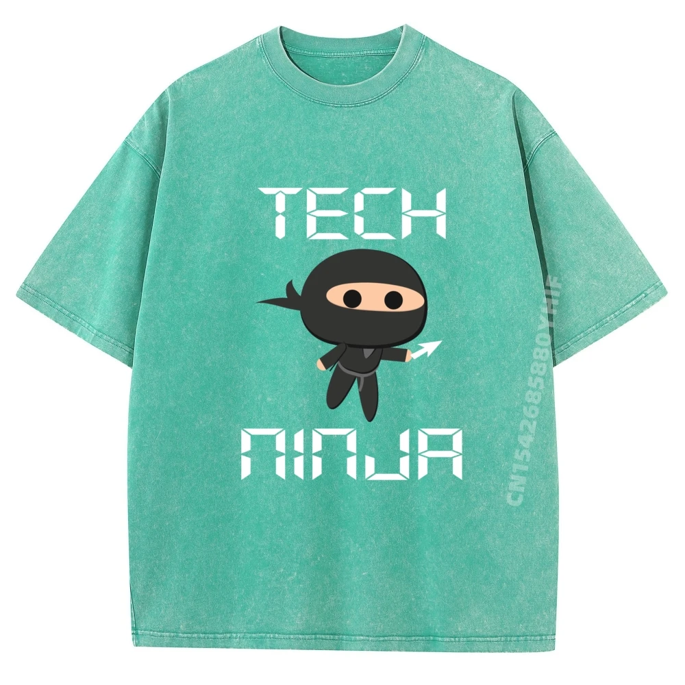 

Mens Tops Tech Ninja It Computer Techie Support Help Desk Clothes Graphic Tshirt Mens Funny Washed Clothes