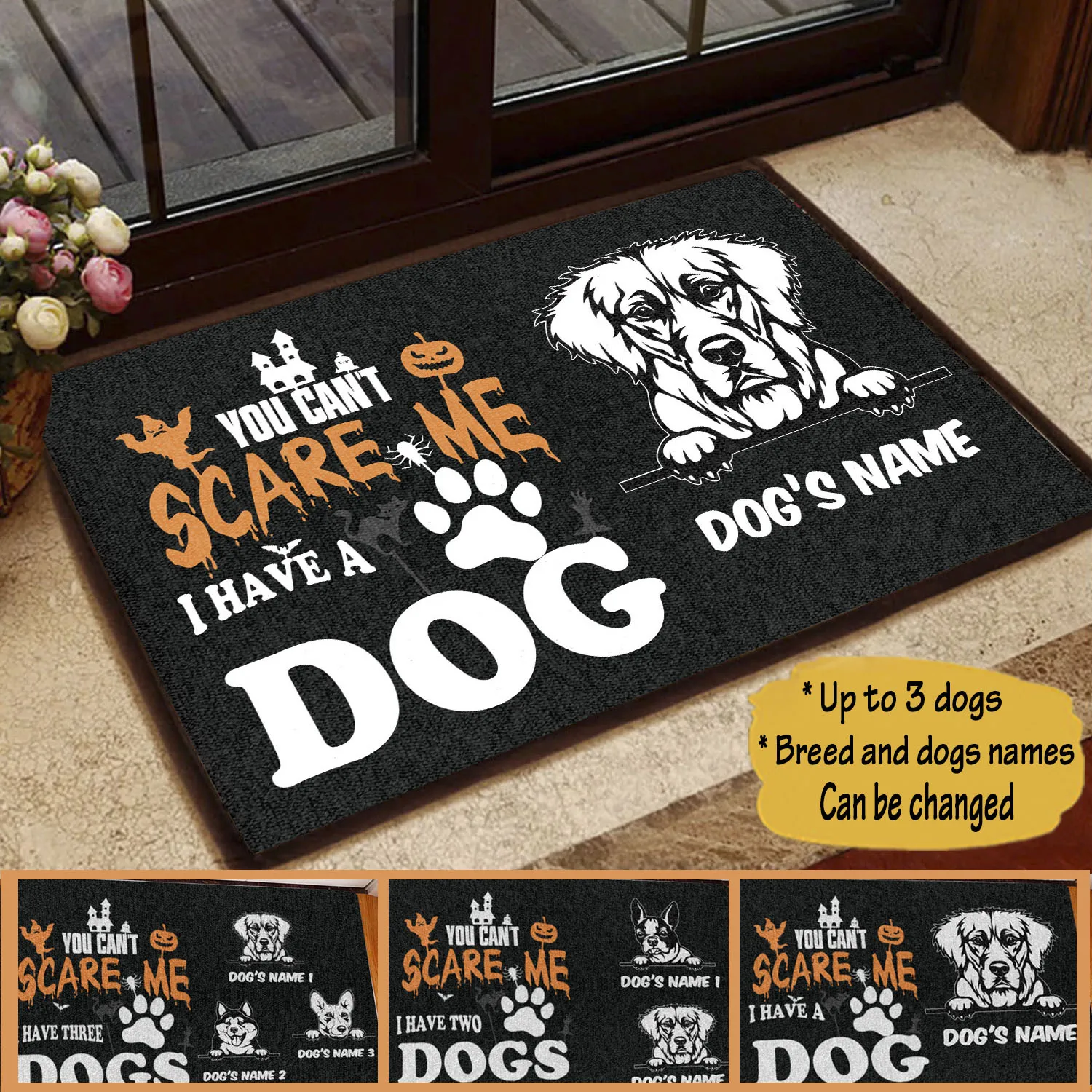 

Dog Lovers Door Mat best ideas for Halloween You can’t Scare Me I Have A Dog 3D Printed Indoor Outdoor Doormat Non-slip