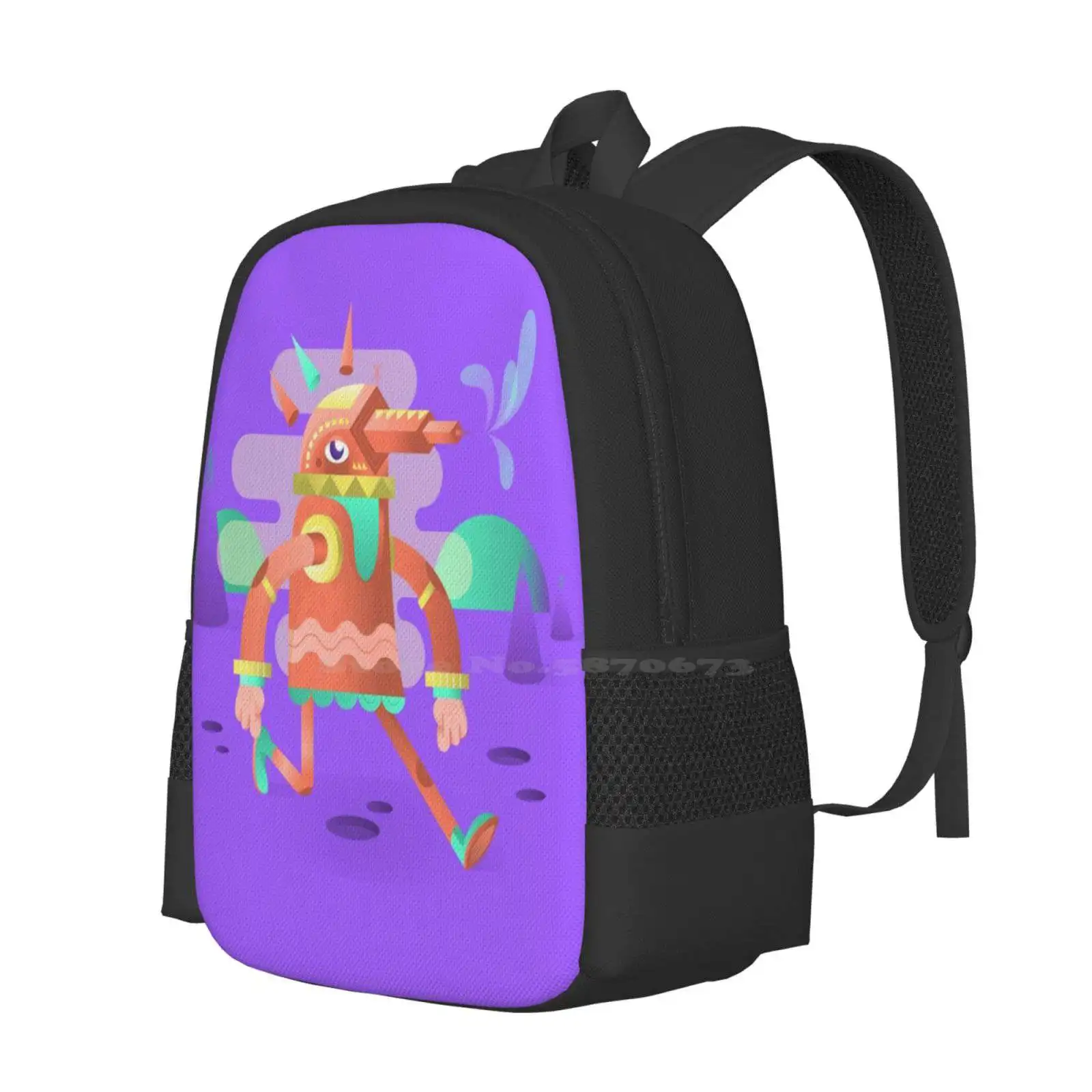 Going For A Stroll Hot Sale Schoolbag Backpack Fashion Bags Color Colour Space Geometry Texture Jupiter