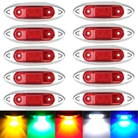10x12V 24V 3LED camión indicador lateral luz de advertencia señal de liquidación ovalada lámpara de camión remolque para Mantruck para Volvo para hombre tgx