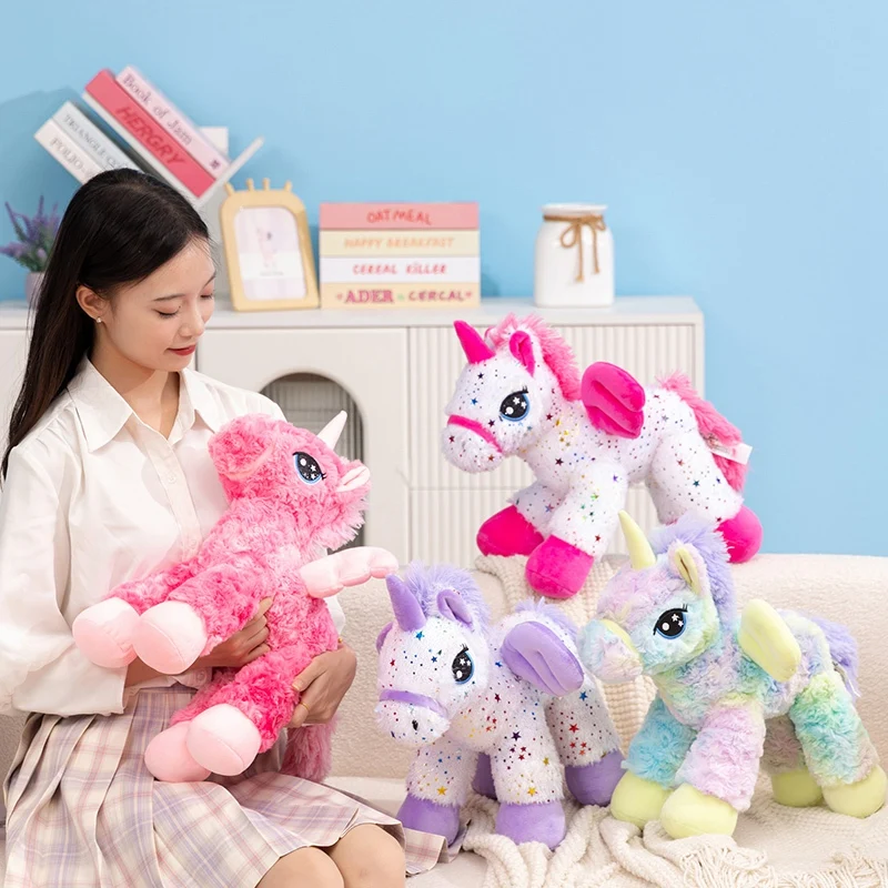 

40cm Cute Unicorn Plush Toy Lovely Stuffed Animals Unicorn Plushies Doll Anime Soft Kids Toys for Girls Kawaii Room Decor