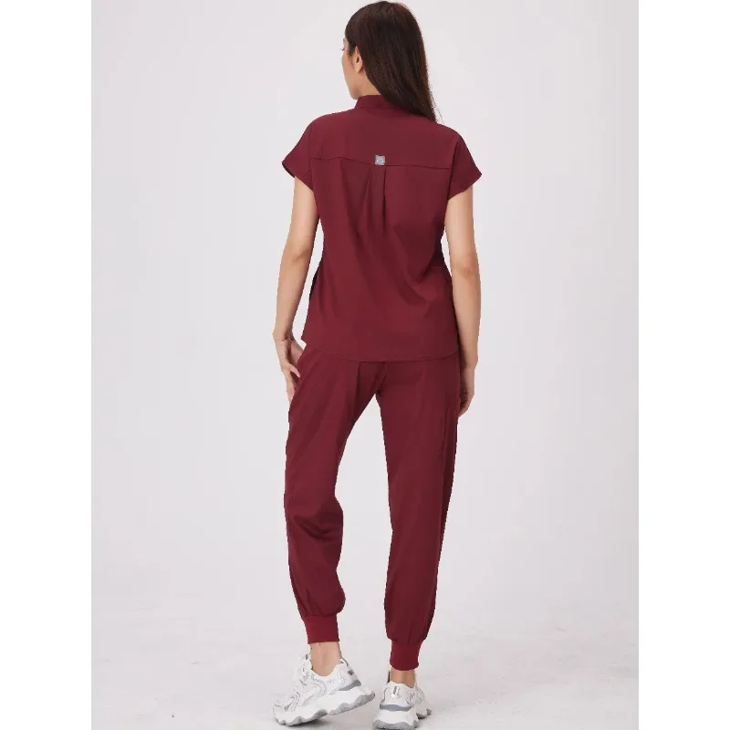 High Quality Uniforme Medical Nurse Uniform Scrub Set Women and Men's Modern V-Neck Top and Pant Hospital Workwear Doctor Suits