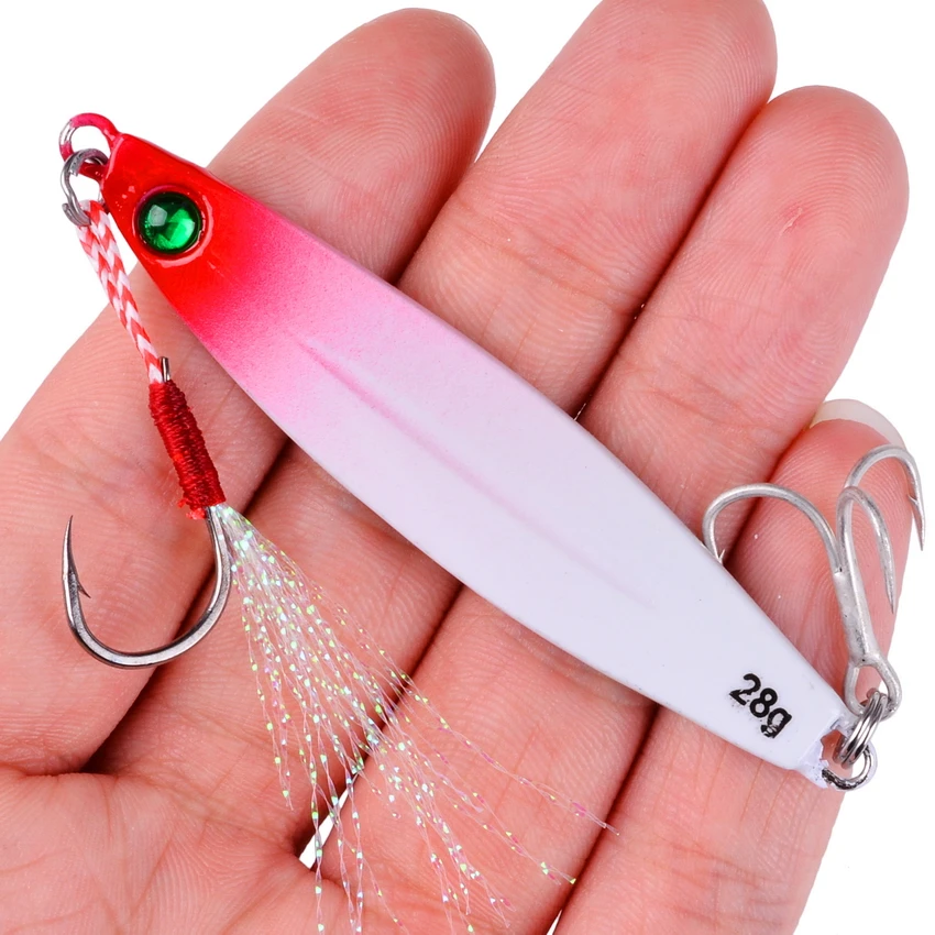10pcs Metal Slow Cast Jigs Carp Fishing Lure 7G 10G 14G 17G 21G 28G 40G Spoon Crankbait Jig Wobbler Bait Sea Fishing Lures Pesca