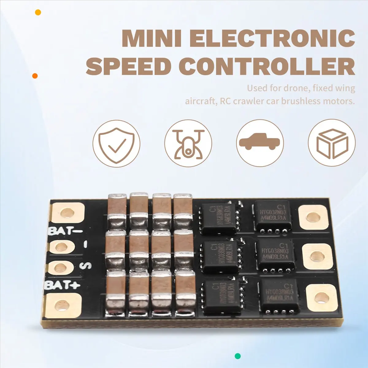 Goodprice 2-4S 20A AM32 ESC AT32F421 Master Control 32-Bit Mini Brushless Electronic Speed Controller for Drone RC Car Motor A