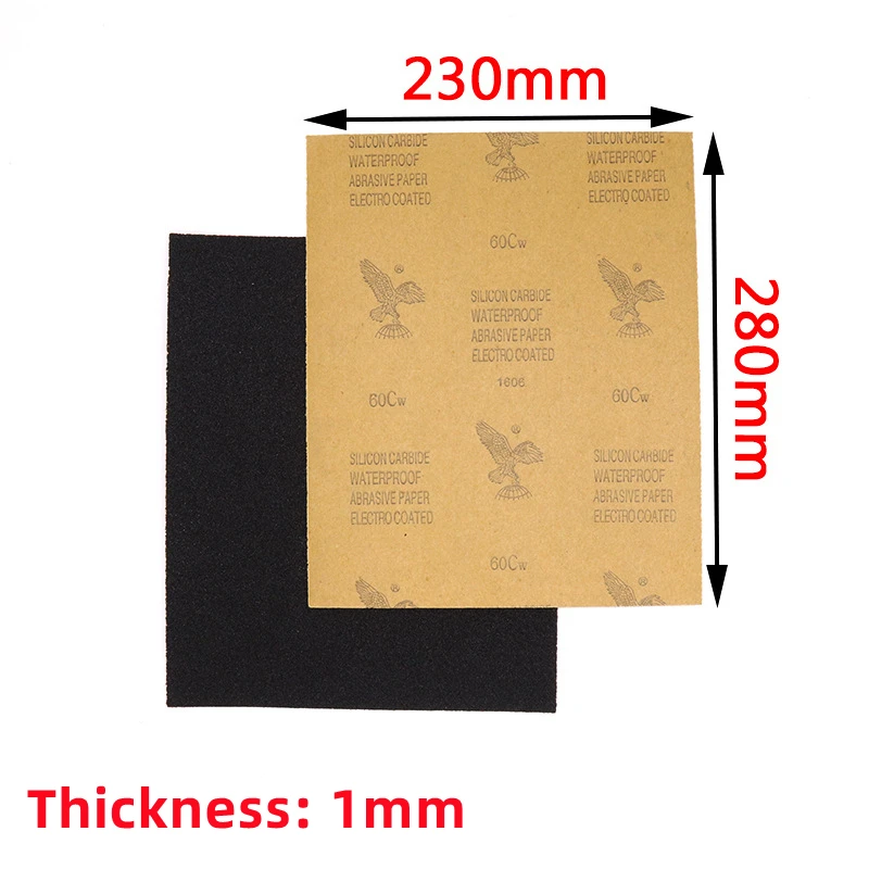 80~2000 Grit Sandpaper Wet & Dry Dual-Use Car Wood Sanding Polishing Silicon Carbide Water-Resistant Sandpaper Grinding Tools