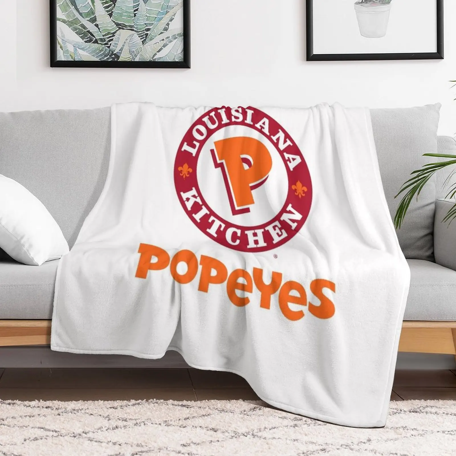 Popeyes Louisiana Kitchen (Popeyes) Throw Blanket Blankets For Baby Kid'S Flannel Fabric Blankets