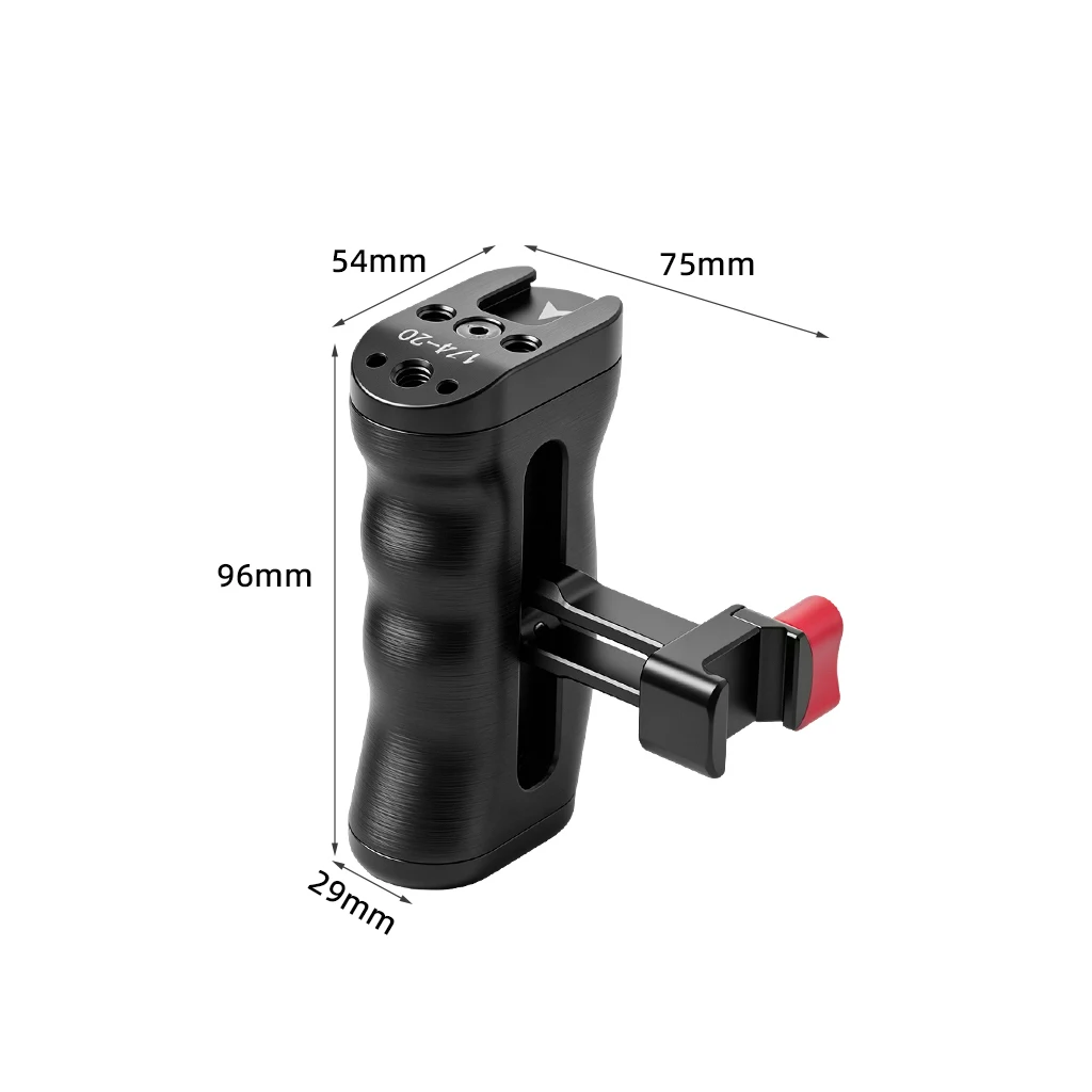 DSLR-Kamera-Cage-Rig mit NATO-Schienen-Seitengriff, rutschfester Gimbal-Hebegriff, Cold Shoe Mount, 1/4" 3/8" Gewinde, Ronin-Stabilisator – Detail 12