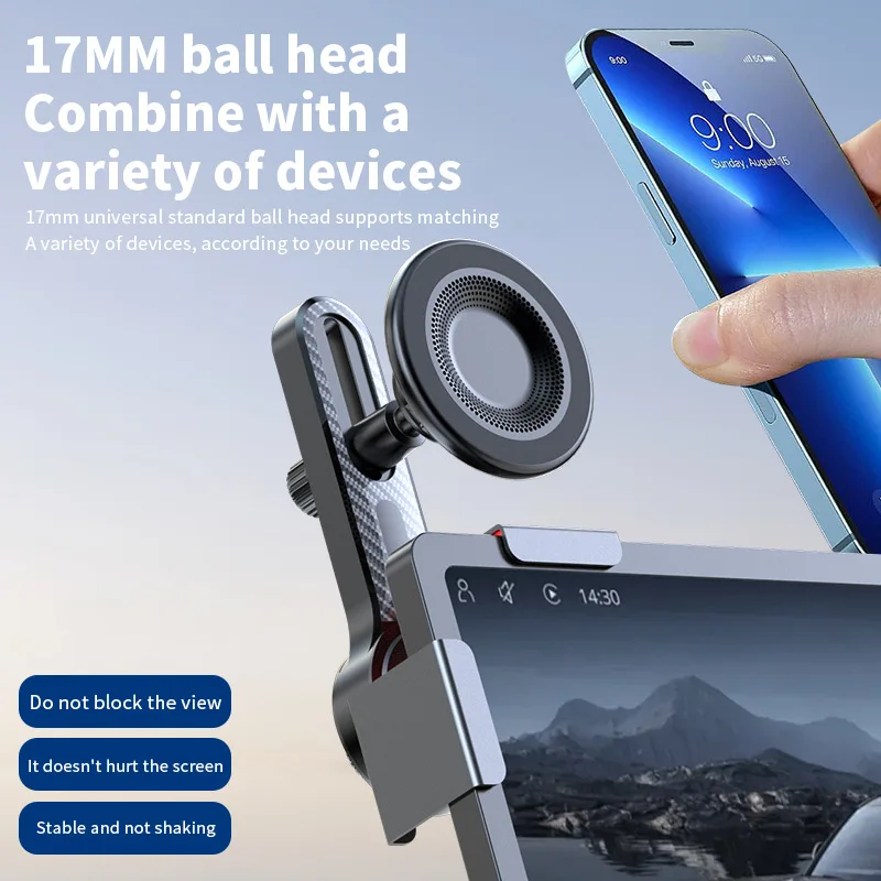 Multi-functional Alloy Car Phone Mount Universal Dashboard Navigation Holder for New Energy Vehicles Non-damaged Installation