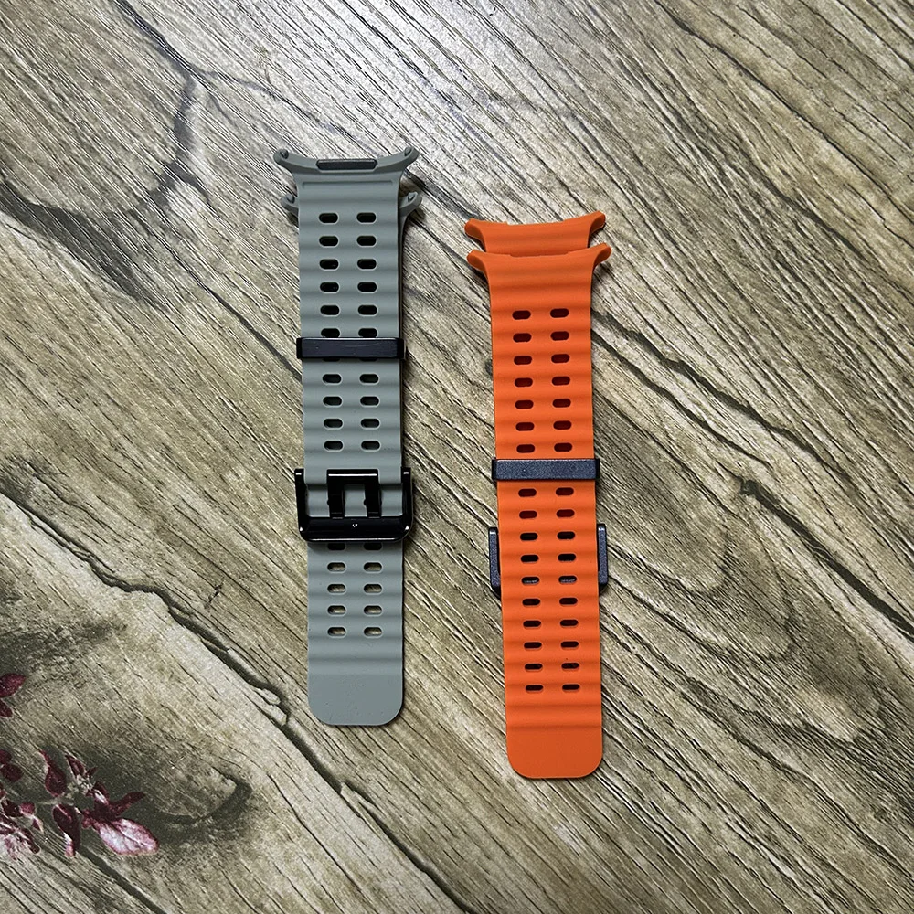 Ocean Silicone Sport Strap Substituição, Pulseira para Samsung Galaxy Watch 7 Ultra Band, 47mm, Acessório de Substituição