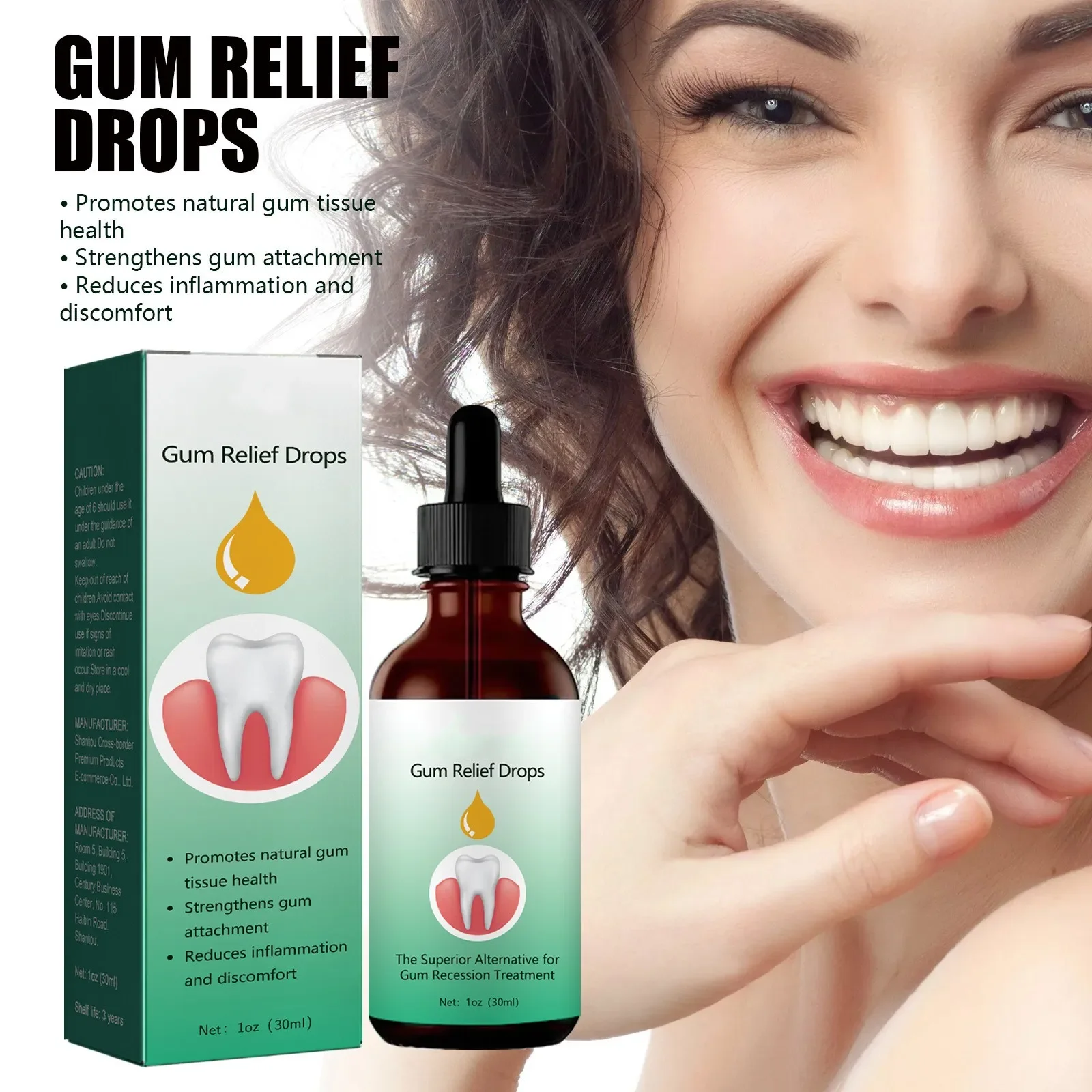 

Gingival Repair Drops Quickly Repair Cavities Caries Gingival Swelling Gum Cleaning Care Oral Periodontal Hygiene Remove Stain