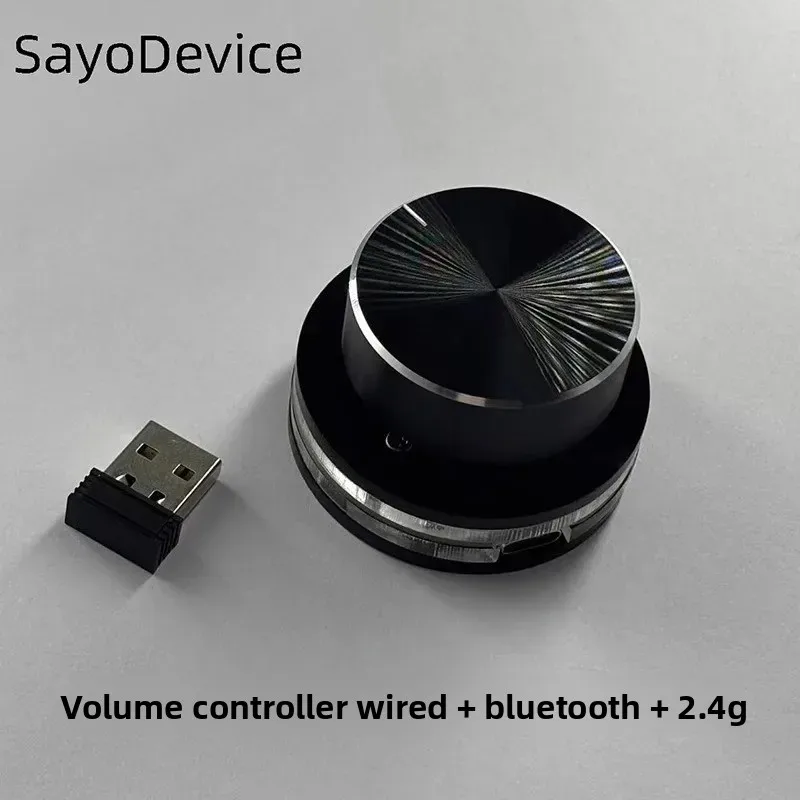 SayoDevice E1 Custom 2.4G Bluetooth Wired Volume Controller Support Short-cut Multifunctional Knob Surface Dial Mini Keyboard