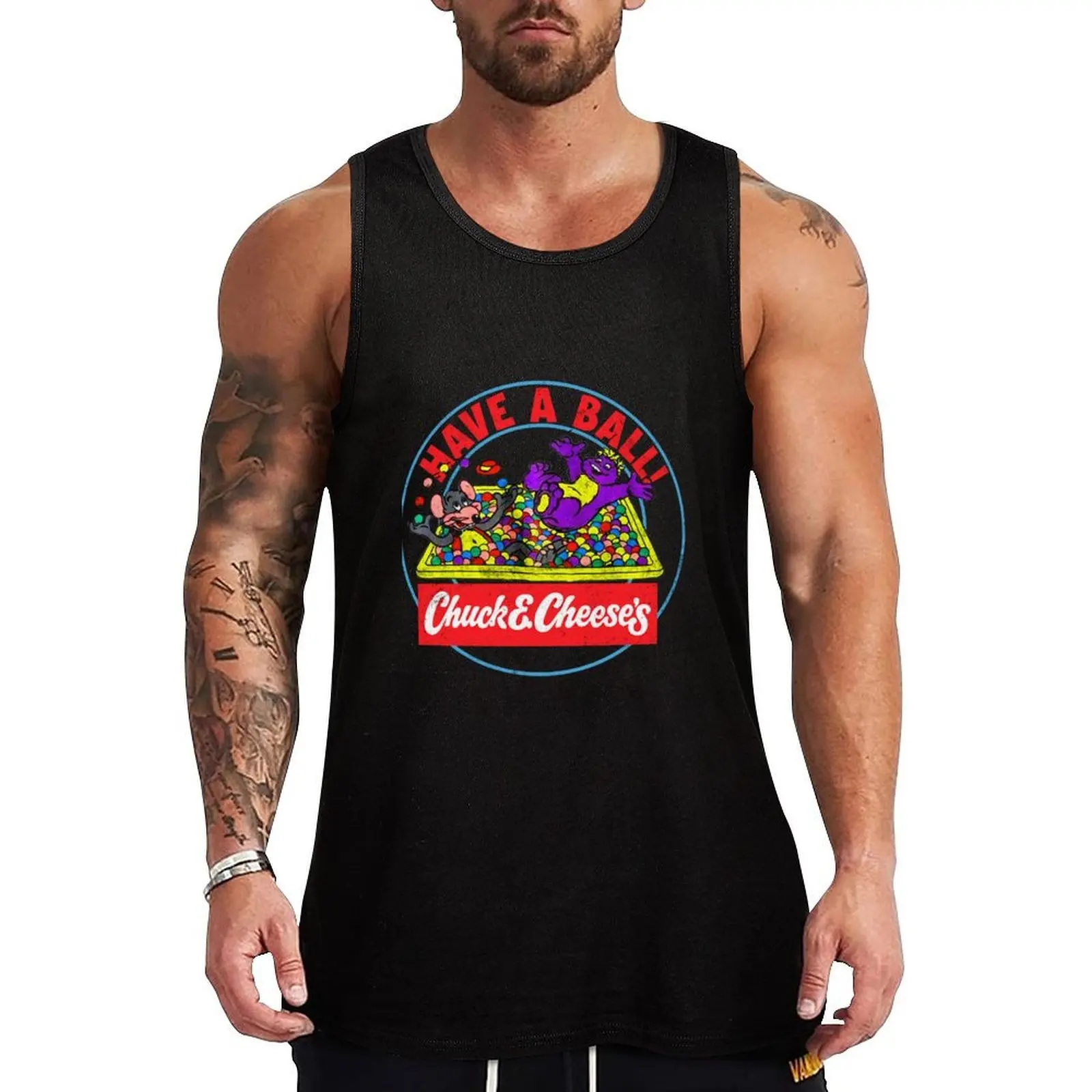 Copy oHave a Ball (vintage 80s Chuck E Cheese) Tank Top Vacation Tank Top Casual Sleeveless Beach Wear Shirt