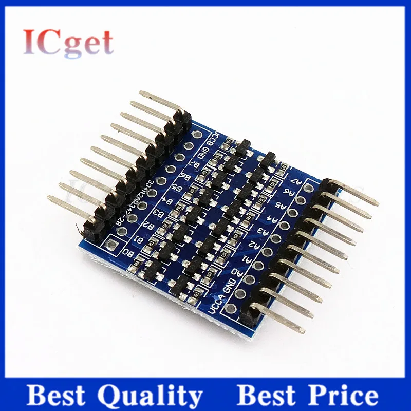 1pcs 8 channel 3.3V-5V 5V-3.3V IIC UART SPI TTL Two-way curved needle level conversion module