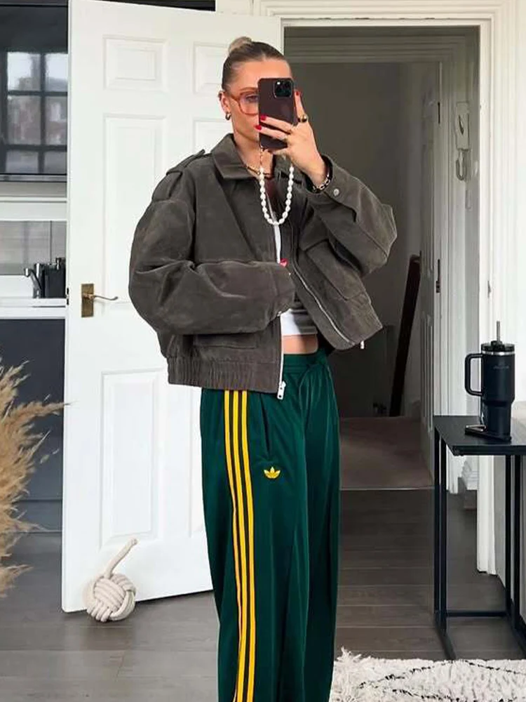 

HH женская осенняя модная универсальная замшевая текстурированная куртка с длинными рукавами и лацканами женская повседневная куртка с карманами декоративная молния 3-цветное пальто