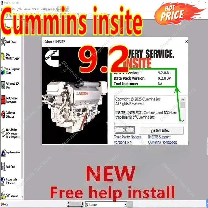 2026 FOR Cummins Insite 9.2 cummins calterm 5.16 software pro Fault Code Engine Tests for CMS Electronic Service Diagnostic