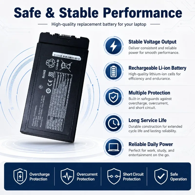 Compatible CF54 CF-VZSU0PW CF-VZSU0LW VZSU0PR Li-ion Replacement Battery for Rugged Notebook PC Repair Spare Laptop Battery Pack