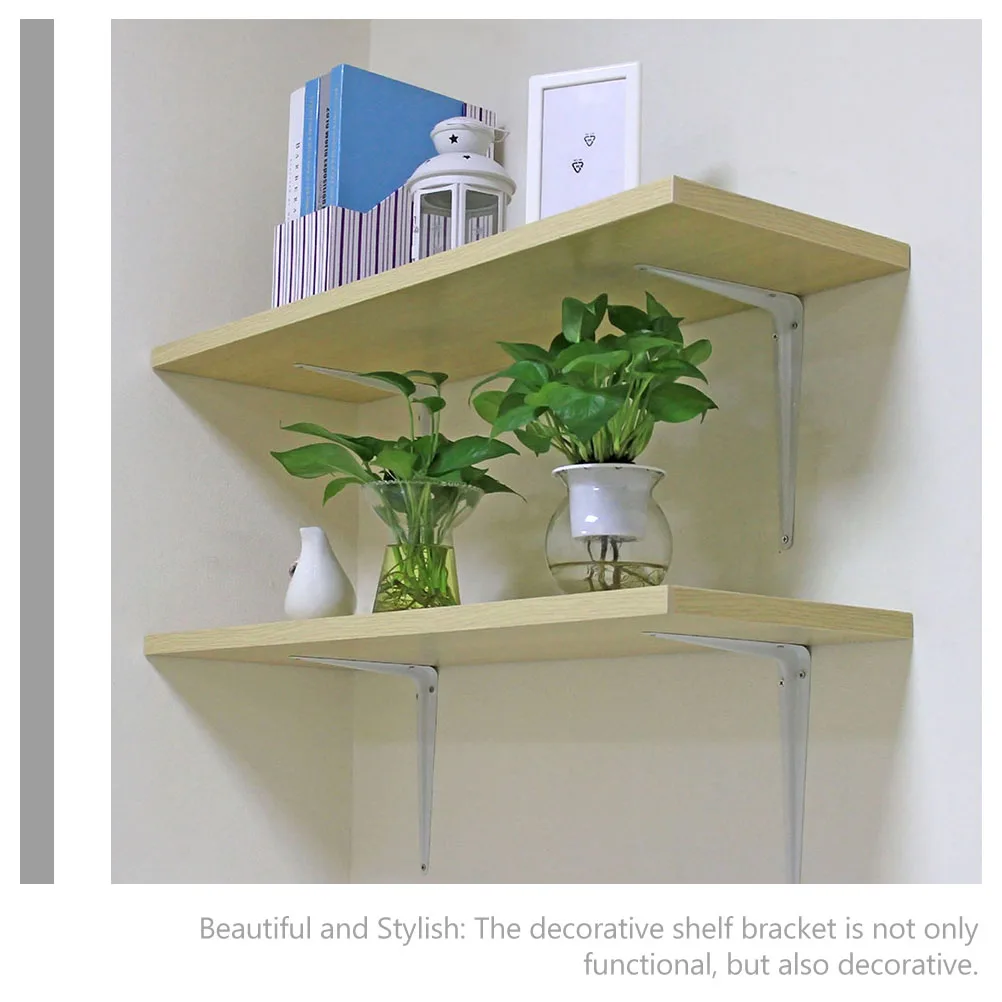 

20Pcs Triangle Shelf Brackets Wall Shelf Supporter Multipurpose Durable Right Angle Design Space Saving Stylish Home Decor