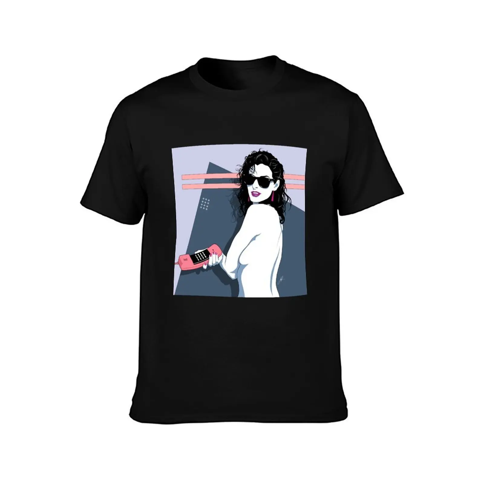 Joan Severance T-Shirt, Summer Casual Cotton Tee, Oversized Streetwear Tops, Vintage Graphic Print, Loose Fit Short Sleeve