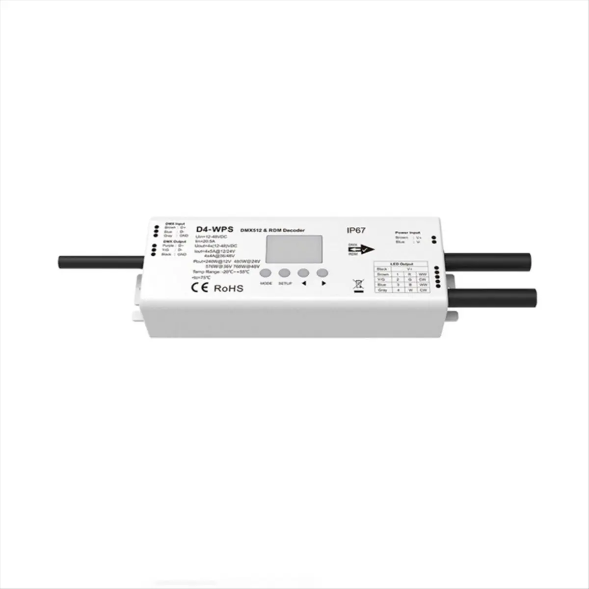 جديد DA4-WPS DMX512/RDM فك 12 فولت-48 فولت تيار مستمر 4CH دالي باهتة DT8 DT6/PWM يعتم لون واحد/CCT/RGB/RGBW LED الشريط