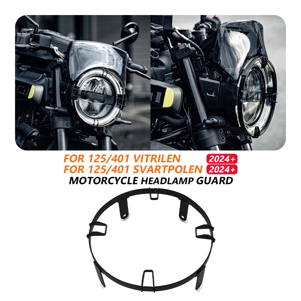 

Motorcycle Illumination System Shield For Svartpilen 401 125 2024 2025 VITPILEN 401 Headlight Grille Mesh Hardware Accessory Kit