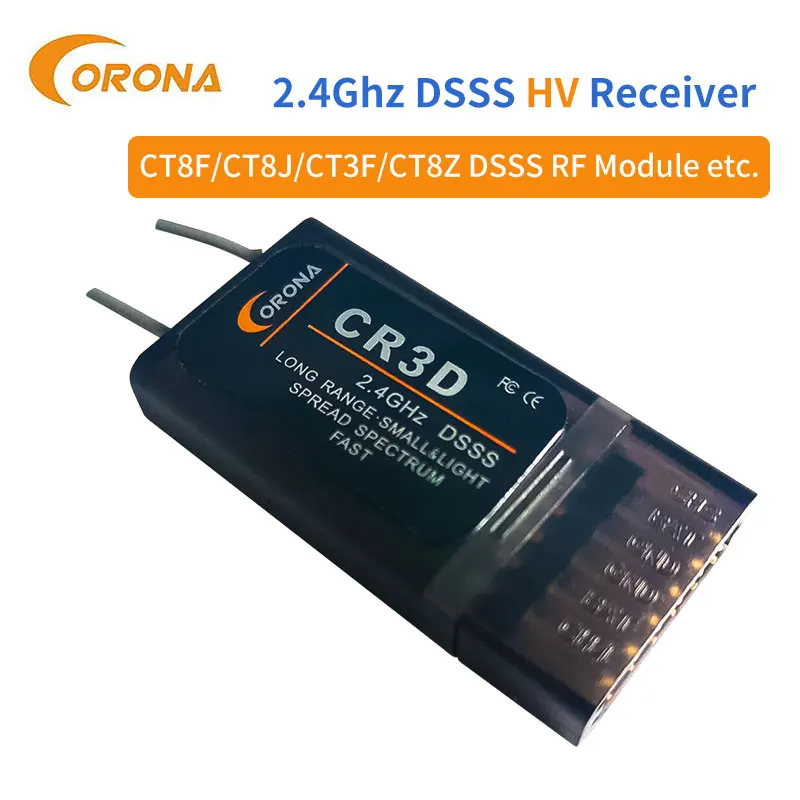Corona CR3D 3CH CR4D 4CH CR6D 6CH CR8D 8CH 2.4G Receiver Compatible with CT8F/CT8J /CT8Z/CT3F/ V2 DSSS Module