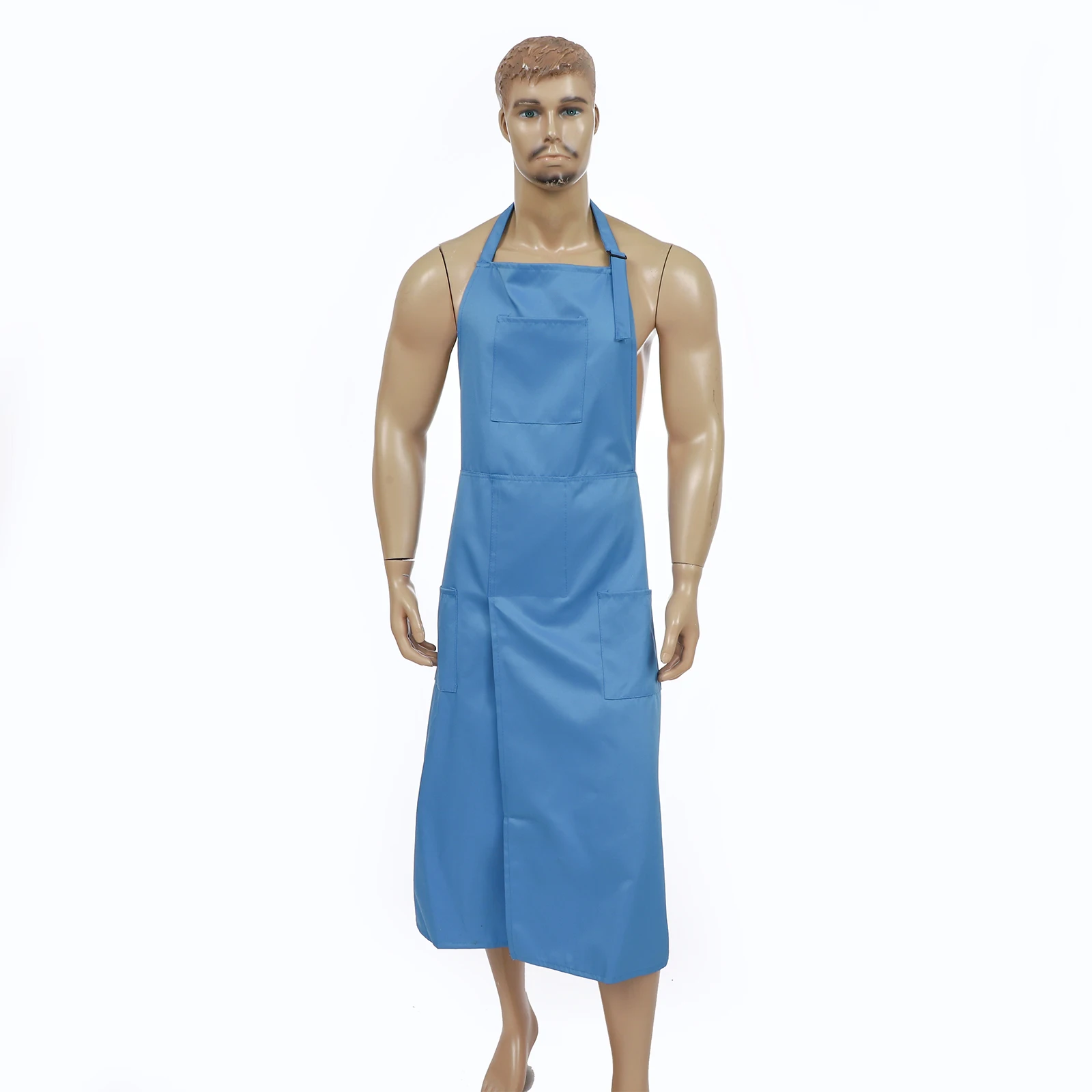 Tabliers en toile pour adultes, sangle réglable avec poches, jambe fendue superposée, pour potiers, jardiniers, artistes, céramique, argile