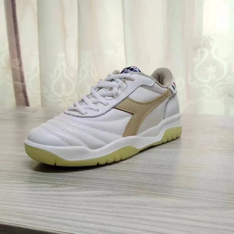 Leather Breathable Sneakers Comfortable Tennis Shoes Men's and Women's Table Tennis Shoes Beef Tendon Soft-soled Badminton Shoe