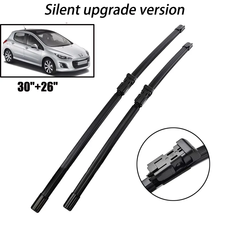 

Front Wiper Blades For Peugeot 308 308SW 308CC MK1 T7 2007 - 2013 Windshield Windscreen Window Brushes 30"+26" Silent upgrade