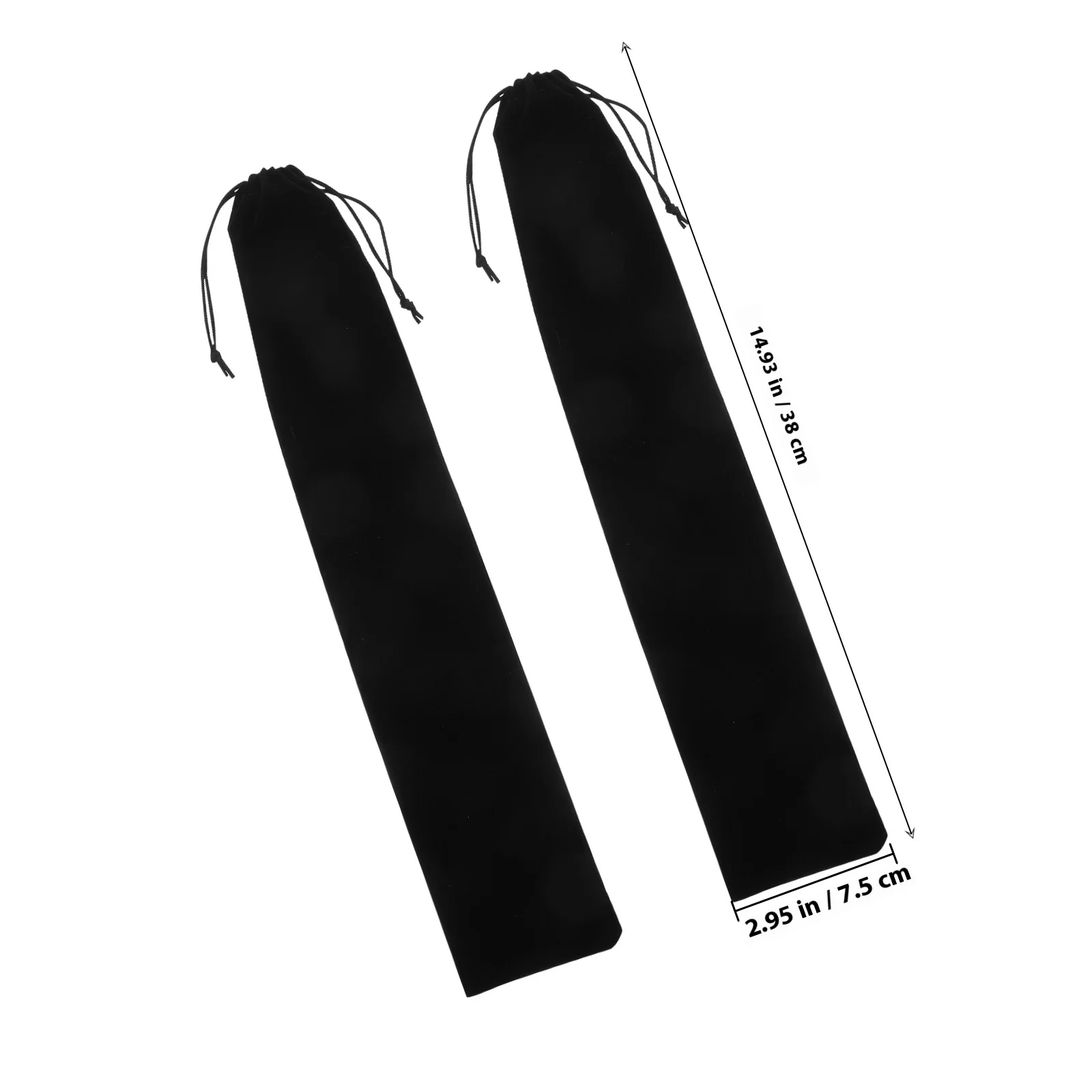 2Pcs Fan Storage Bag Foldable Flannel Cover Hand Fans Protector Drawstring Pocket Organizer Small Fan Cases Handheld Bags