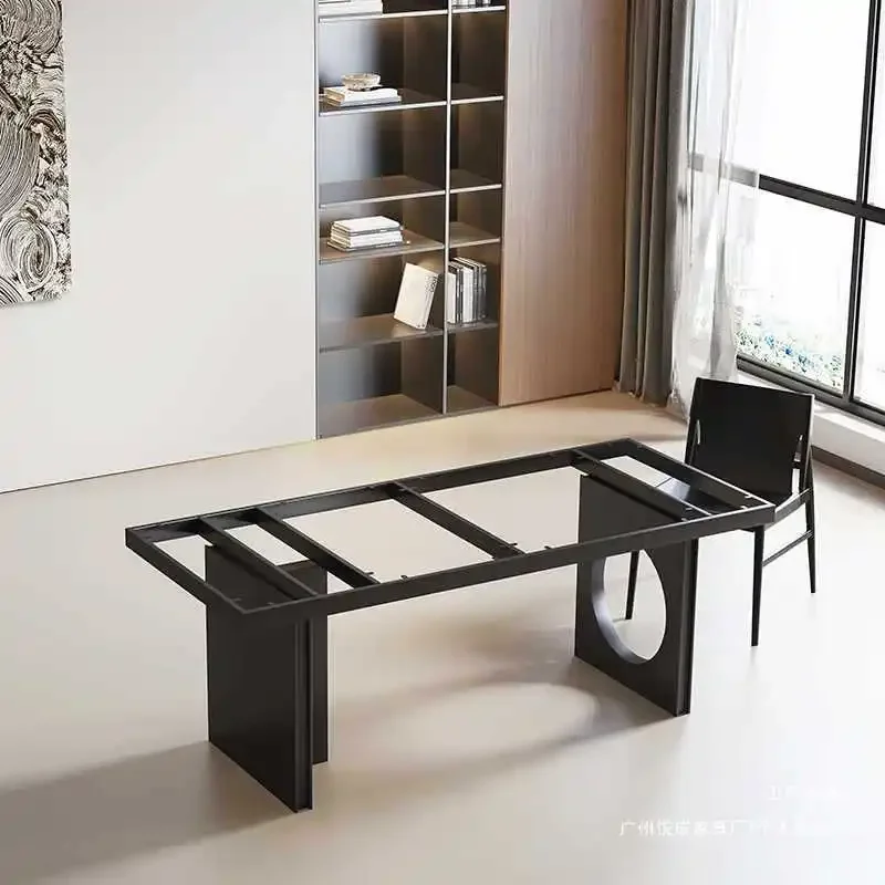 Italian light marble table legs bracket rock slab luxury stone metal dining table feet stainless steel dining table base