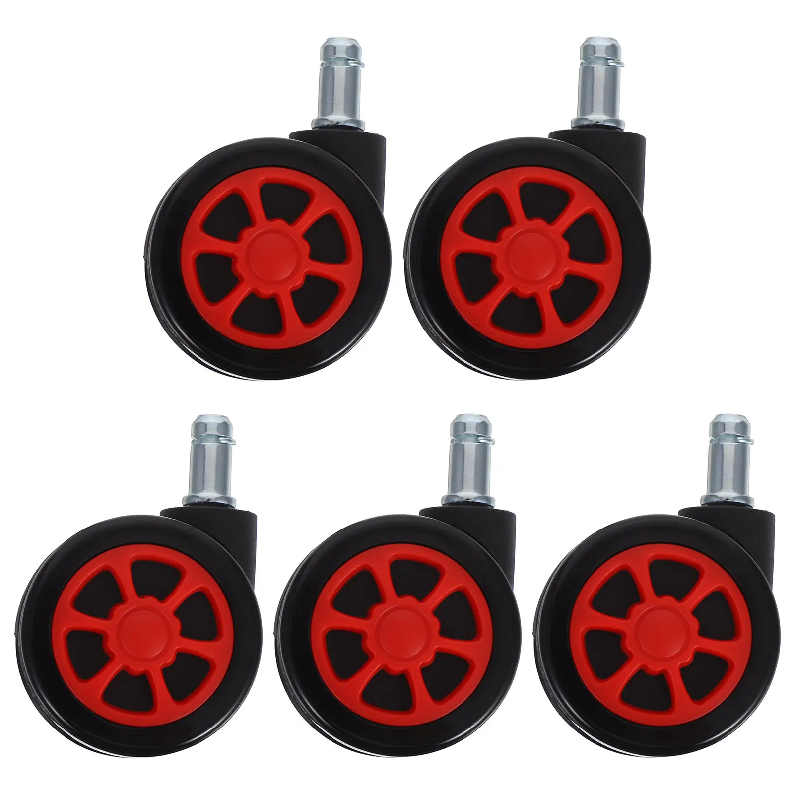 

5Pcs Office Chair Casters Replacement Wheels Heavy Duty Silent Smooth Floor Friendly 11x22mm for Desk Gaming Chairs Caster