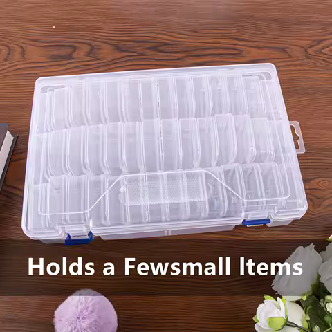 1 Set 42-Grid Small Bead Organizer Portable Bead Storage Containers for Diamond Painting Stone Beads Craft Supplies Gift Set