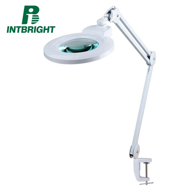 

Beauty Light Instrument Magnifier with Led Light 3X 5X Magnification Changeable Lens Desktop Magnifying Lamp