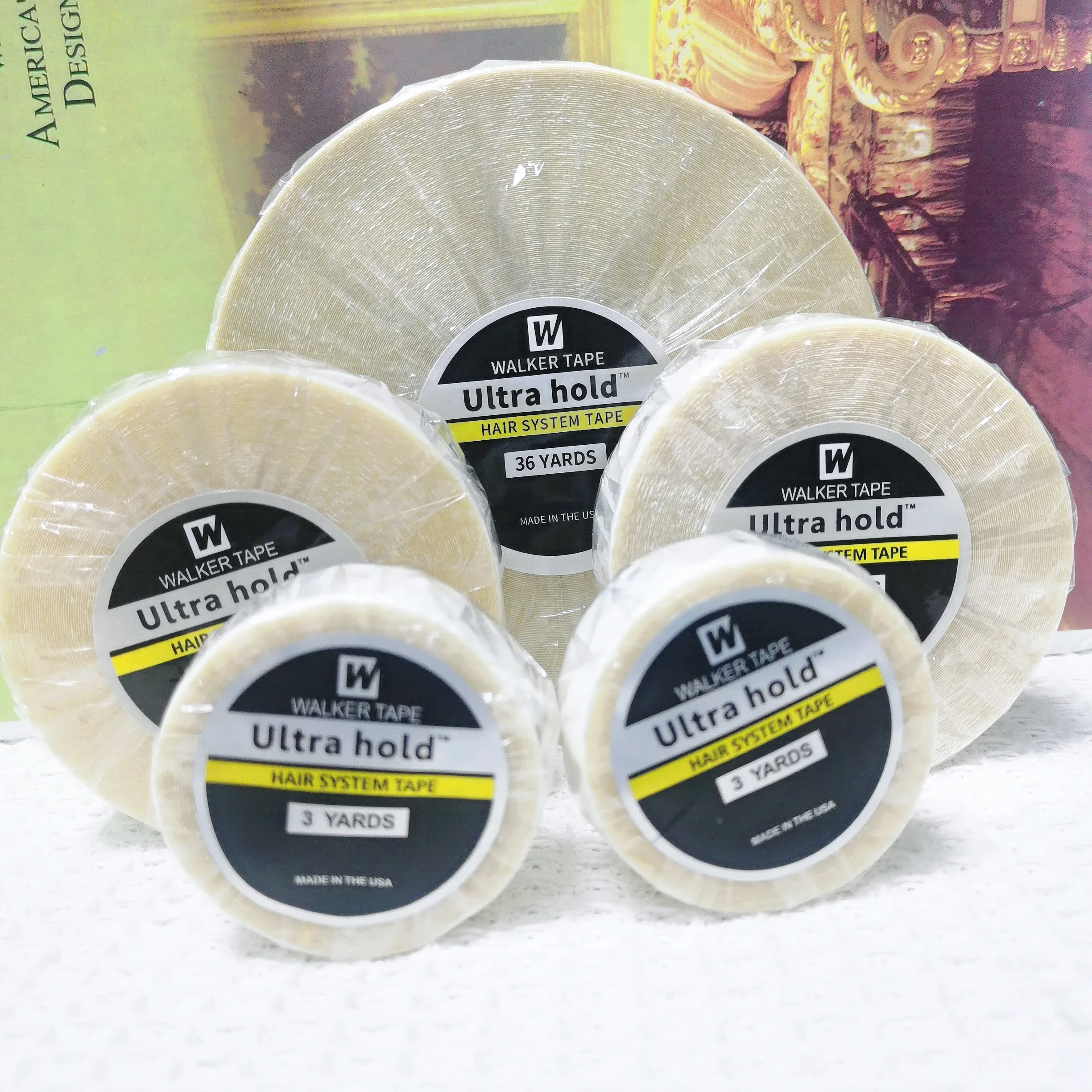 

Wholesale Ultra Hold Wig Tape Double Sided Adhesives Tape For Hair Extension/Toupee/ Lace Wigs Hair Adhesive Tape 36 Yards 2cm