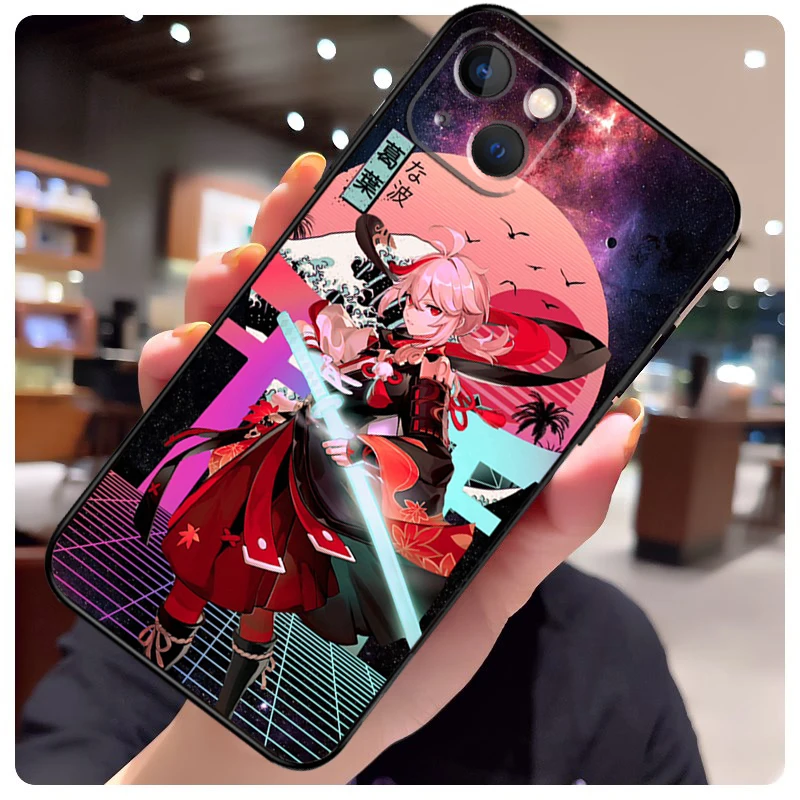 حافظة جينشين إمباكت كايديهارا كازوها لهاتف آيفون 15 برو ماكس 14 13 12 11 16 17 برو ماكس ميني 15 16 بلس 16e 17 غطاء هاتف هوائي #4