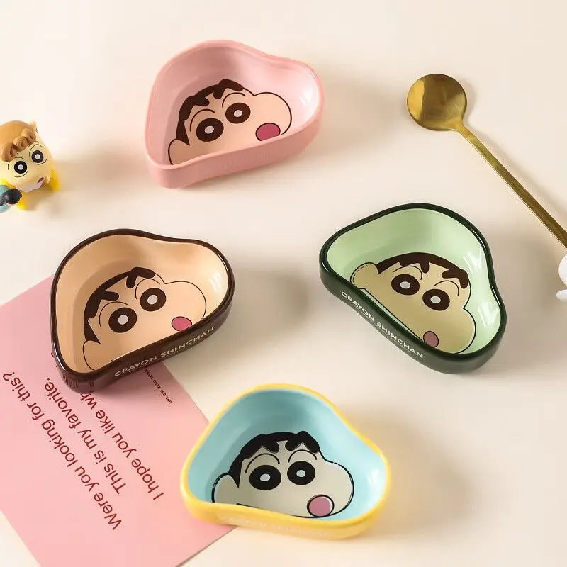 Crayon Shin Chan Anime Tableware Cartoon Dipping Dish Mini Dish High Appearance Kitchen Creative Dish Girl Surprise Holiday Gift