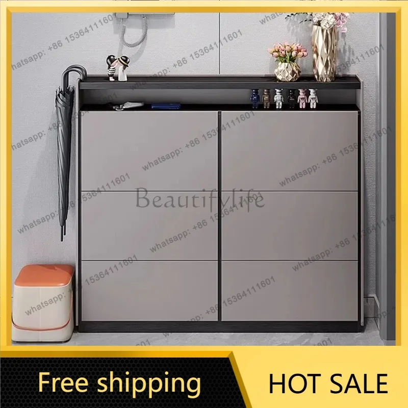 Vertical Interior Shoe Cabinet Big Size Wooden Chinese Style Fashion Creative Shoe Shelf Unique