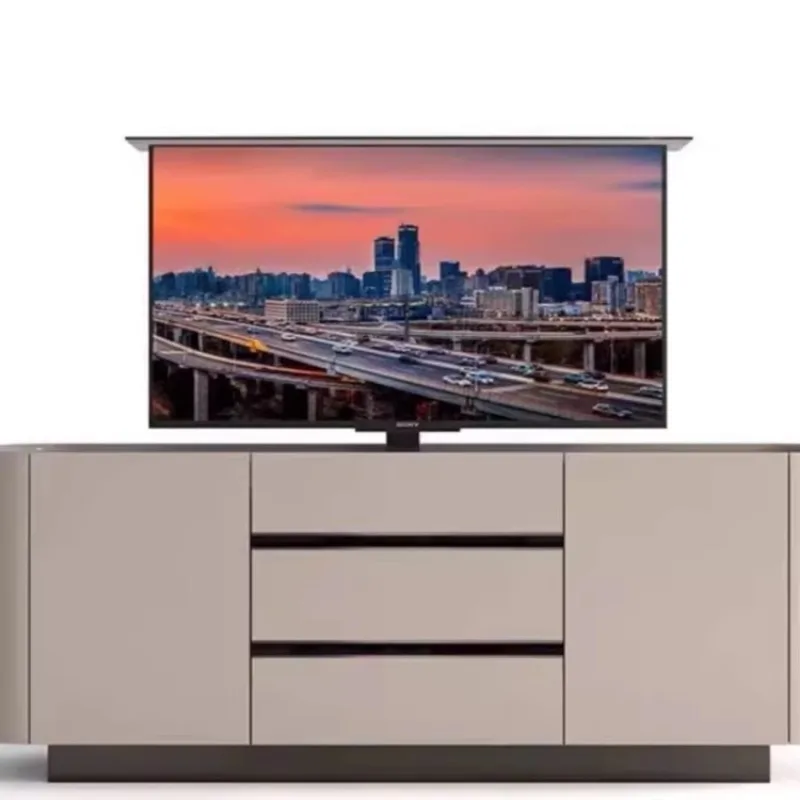 

Intelligent automatic lifting TV cabinet integrated