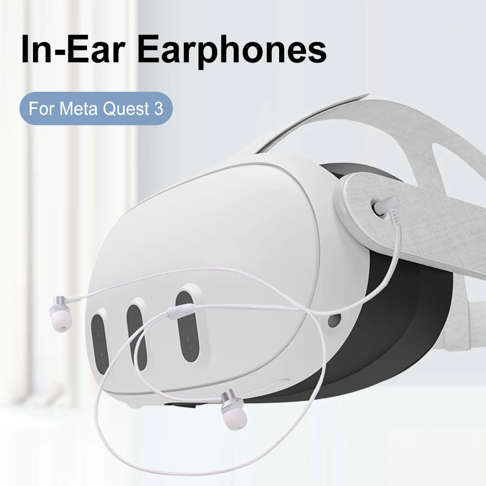 Noise Isolating Earphones Comfortable VR Earphones Immersive Sound Ergonomic Earphones 3.5mm AUX for Meta Quest 3 VR Headset view 4