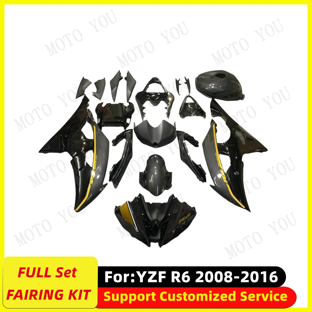 

Motorcycle full Fairing kit fit for yamaha YZF-R6 YZF R6 2008 2009 2010 2011 2012 2013 2014 2015 2016 Carbon Fibre Paint