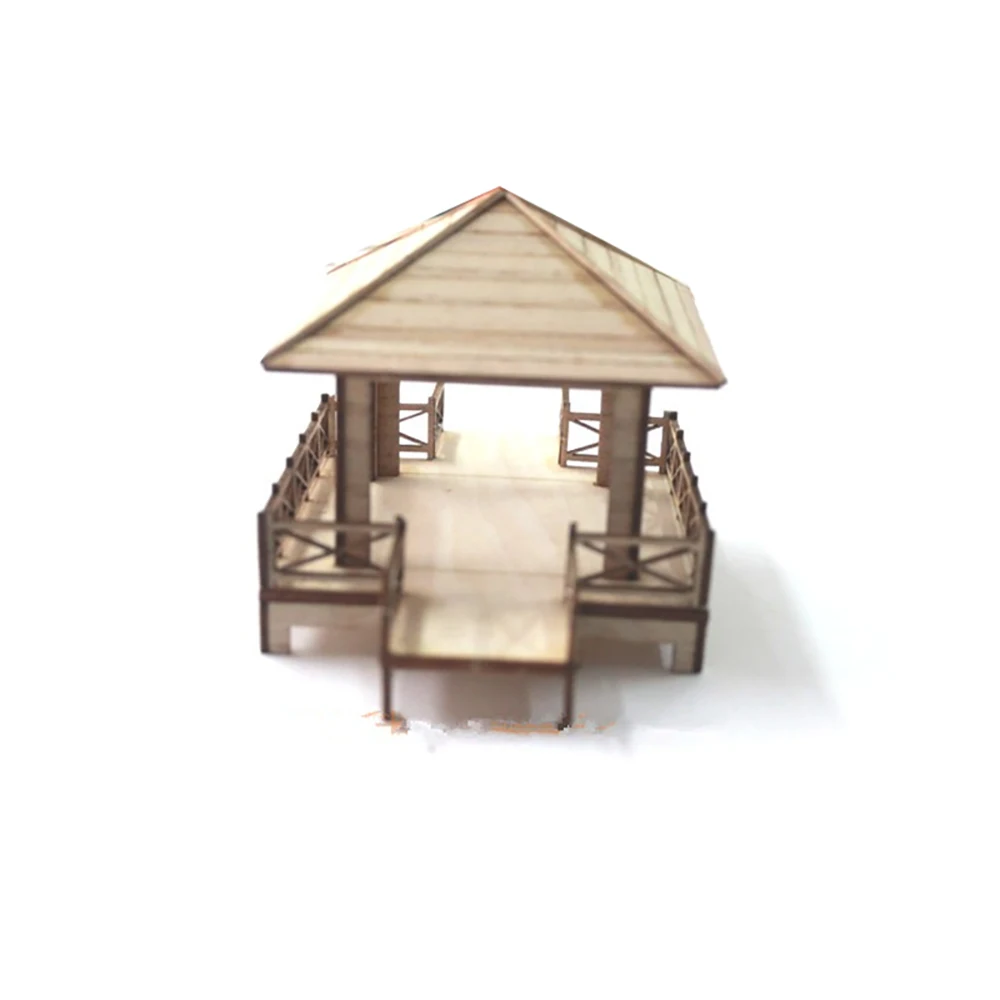 DIY Model Building Kit Chinese Classic Ancient Wooden Bower Model Square Pavilion