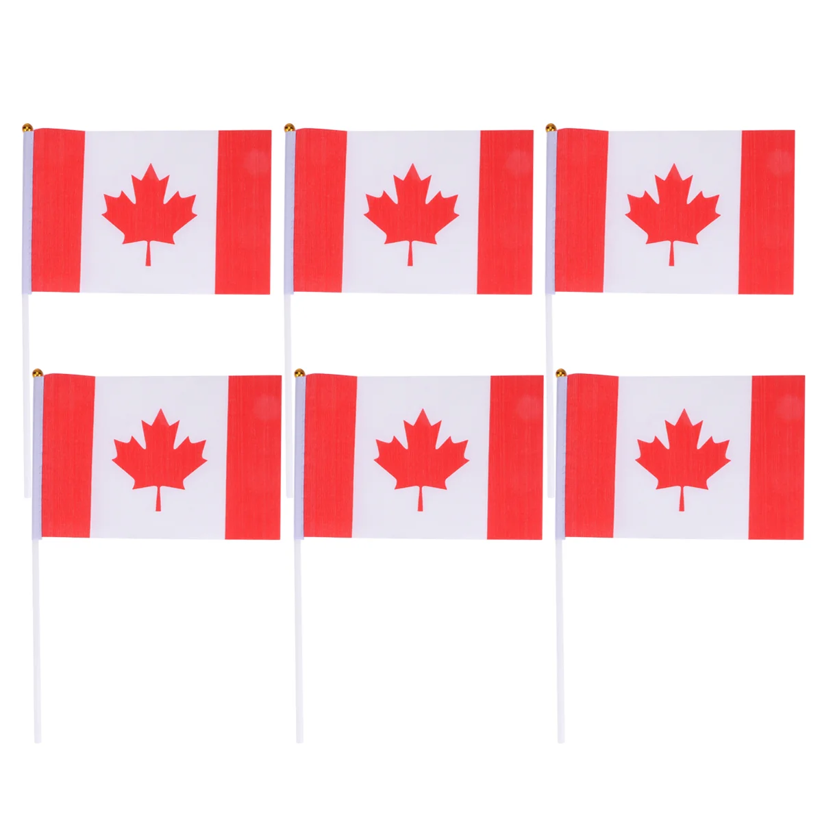 50 Pcs Banner Flag Sports Party Favors Gift 21*14CM Canadian Stick Flags of Country